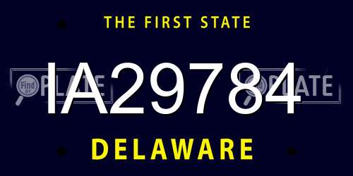 IA29784 Delaware License Plate