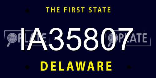 IA35807 Delaware License Plate