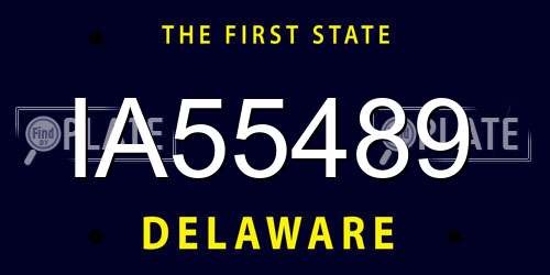 IA55489 Delaware License Plate