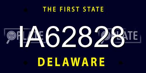IA62828 Delaware License Plate