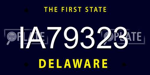 IA79323 Delaware License Plate