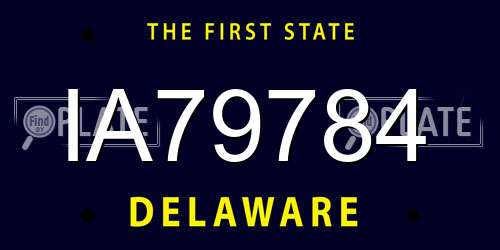 IA79784 Delaware License Plate
