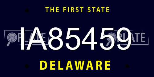 IA85459 Delaware License Plate