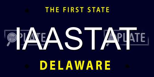 IAASTAT Delaware License Plate