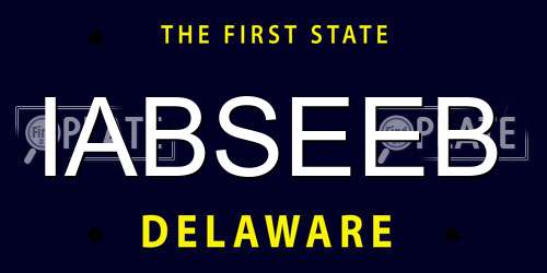 IABSEEB Delaware License Plate