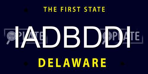 IADBDDI Delaware License Plate