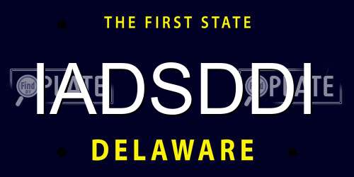 IADSDDI Delaware License Plate