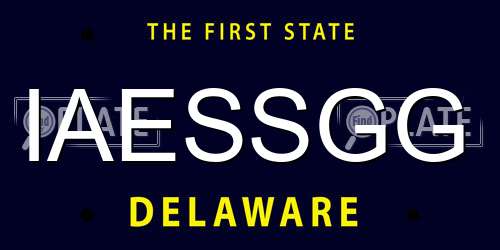 IAESSGG Delaware License Plate