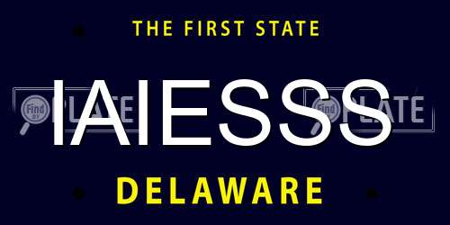 IAIESSS Delaware License Plate