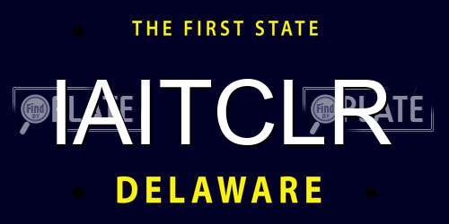 IAITCLR Delaware License Plate