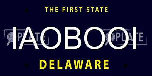 IAOBOOI Delaware License Plate