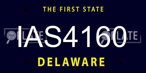 IAS4160 Delaware License Plate