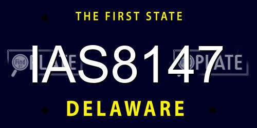 IAS8147 Delaware License Plate