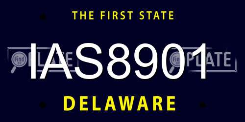 IAS8901 Delaware License Plate