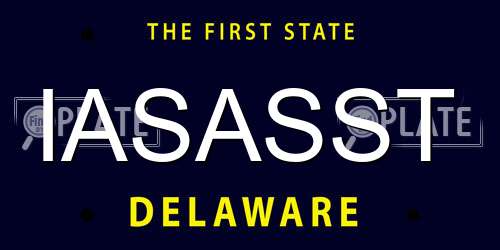 IASASST Delaware License Plate