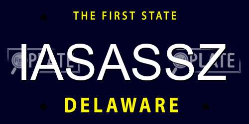 IASASSZ Delaware License Plate