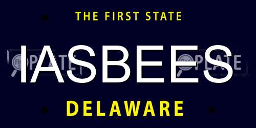 IASBEES Delaware License Plate