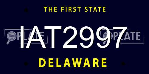 IAT2997 Delaware License Plate
