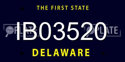 IB03520 Delaware License Plate
