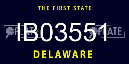 IB03551 Delaware License Plate