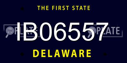IB06557 Delaware License Plate