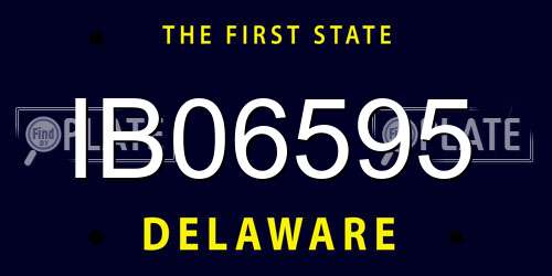 IB06595 Delaware License Plate