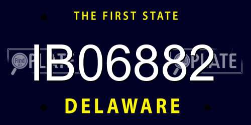 IB06882 Delaware License Plate