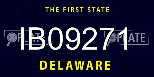 IB09271 Delaware License Plate