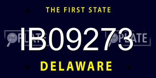 IB09273 Delaware License Plate