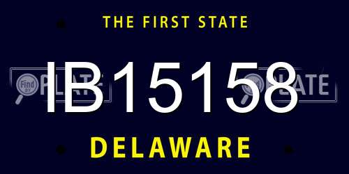 IB15158 Delaware License Plate
