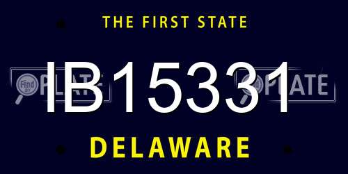 IB15331 Delaware License Plate