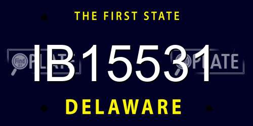 IB15531 Delaware License Plate