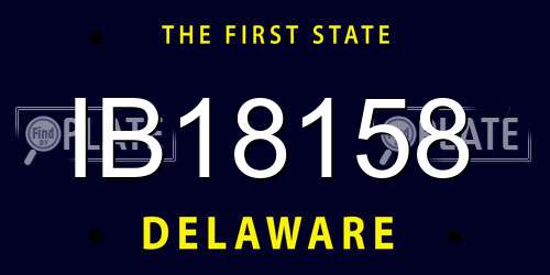 IB18158 Delaware License Plate