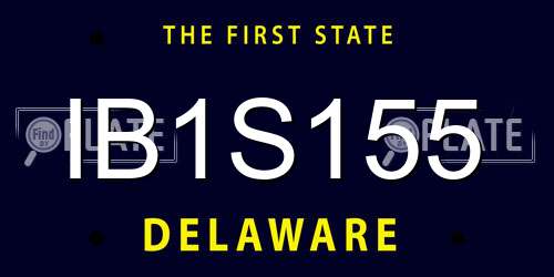 IB1S155 Delaware License Plate