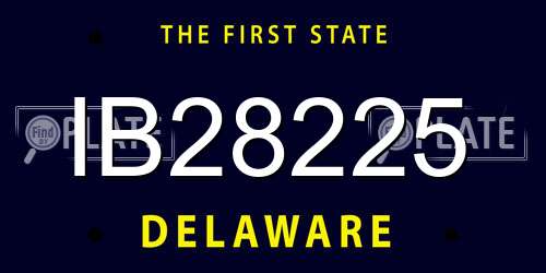 IB28225 Delaware License Plate