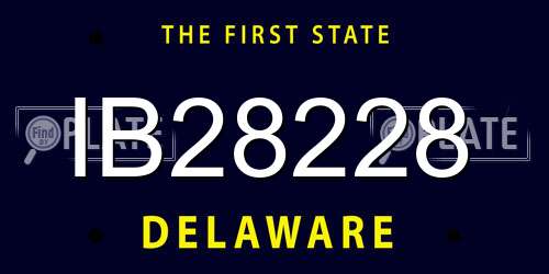 IB28228 Delaware License Plate