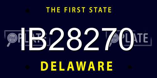 IB28270 Delaware License Plate