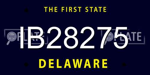 IB28275 Delaware License Plate