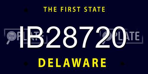 IB28720 Delaware License Plate