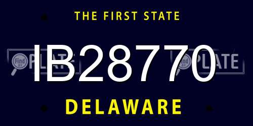 IB28770 Delaware License Plate