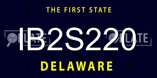 IB2S220 Delaware License Plate