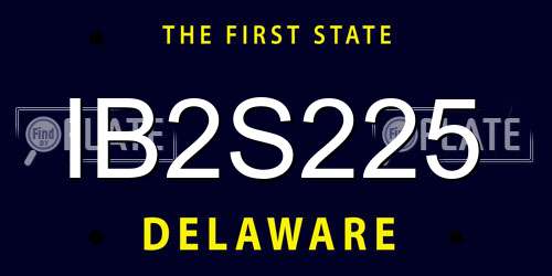 IB2S225 Delaware License Plate