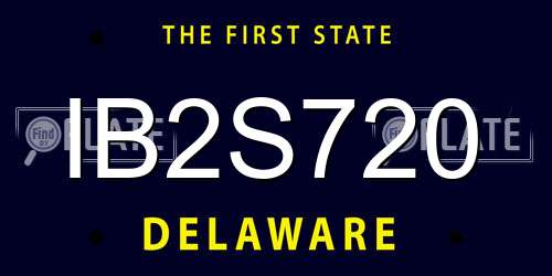 IB2S720 Delaware License Plate