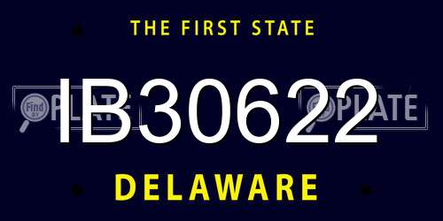 IB30622 Delaware License Plate