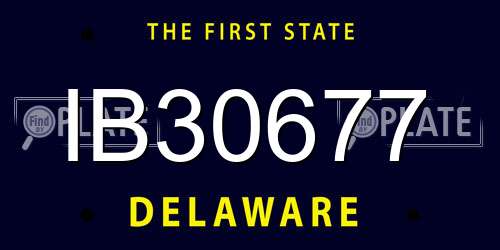 IB30677 Delaware License Plate