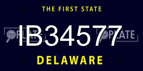 IB34577 Delaware License Plate