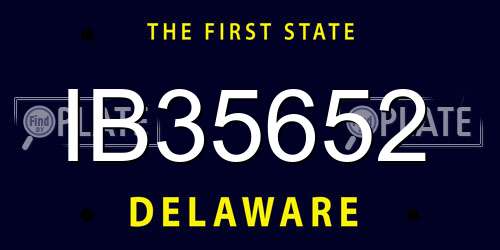 IB35652 Delaware License Plate