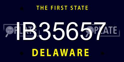 IB35657 Delaware License Plate