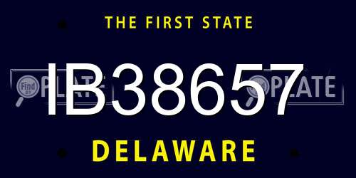 IB38657 Delaware License Plate