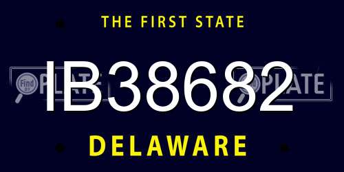 IB38682 Delaware License Plate
